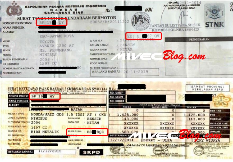Bapenda Riau Beri Keringanan Mutasi Plat Kendaraan Non BM 