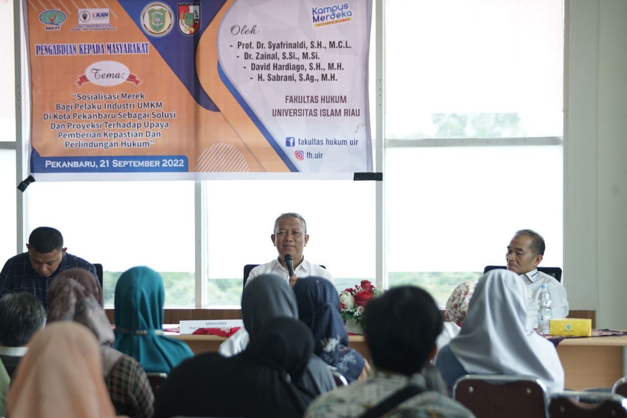 Sosialisasikan Pentingnya Merek Dagang bagi UMKM, Rektor Perkenalkan Sentra HKI UIR