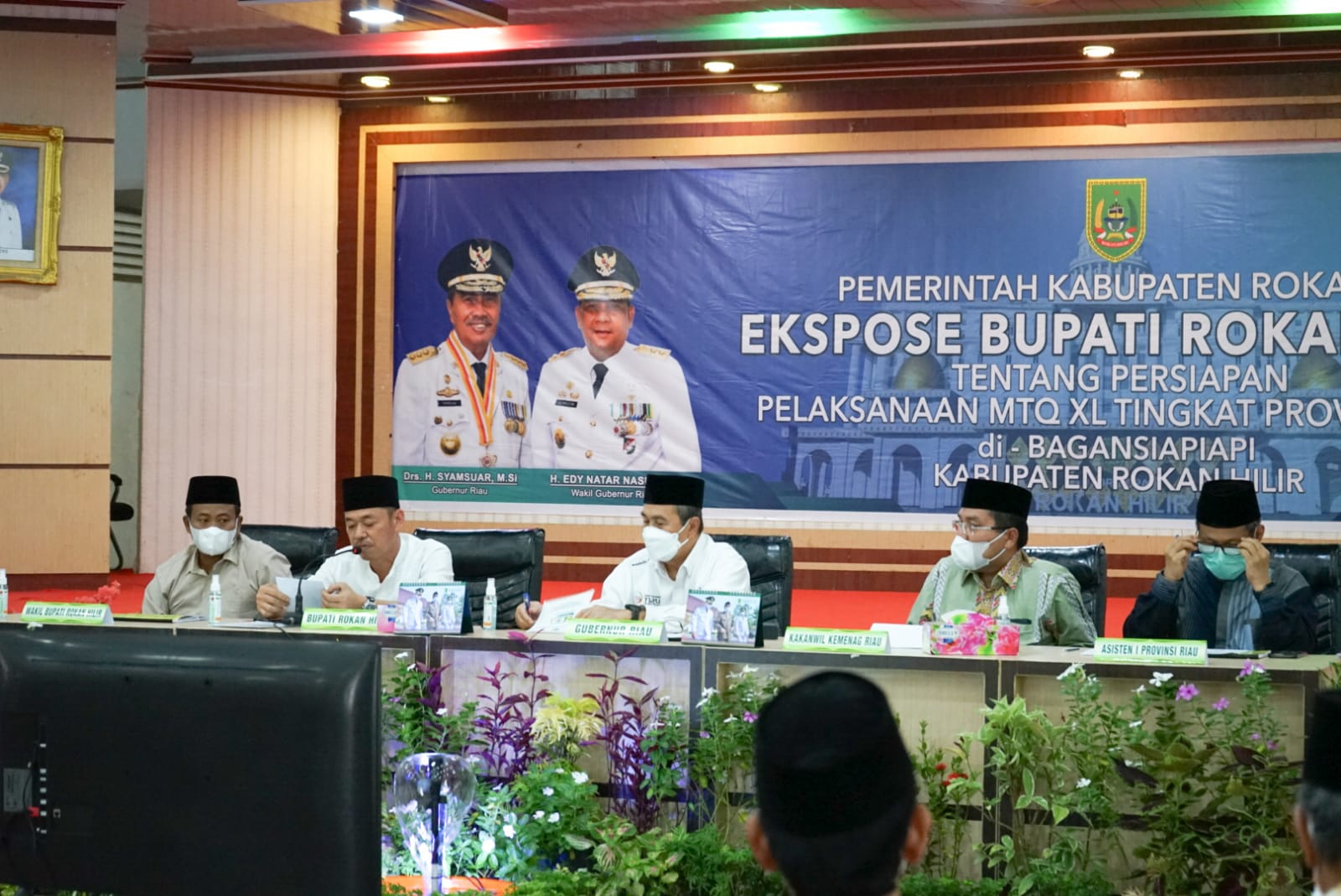 Jadi Tuan Rumah MTQ ke XL, Bupati Rohil Lakukan Ekspose Dihadapan Gubri