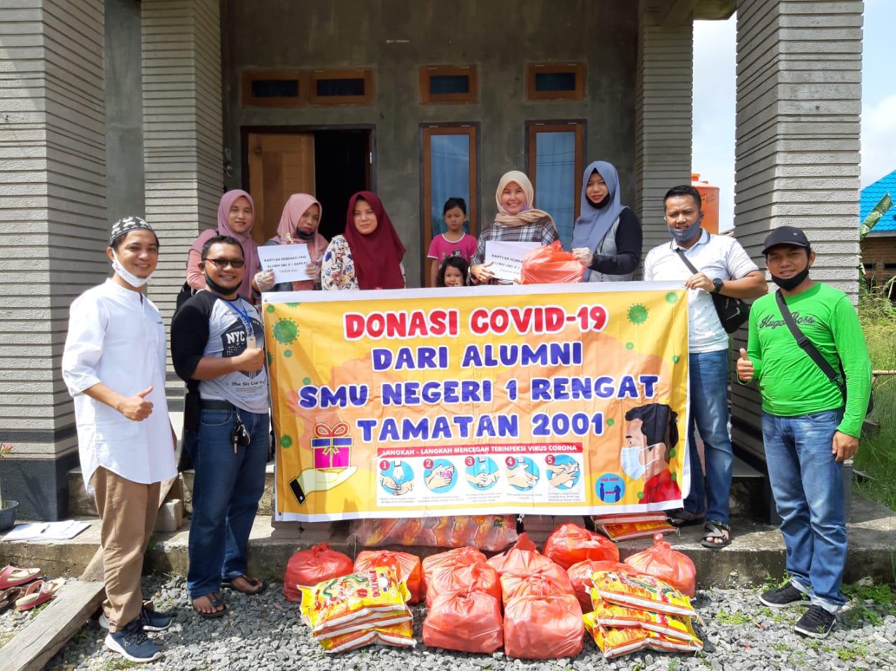 Lagi, Alumni SMU 1 Rengat Tahun 2001 Berbagi Ditengah Pandemi