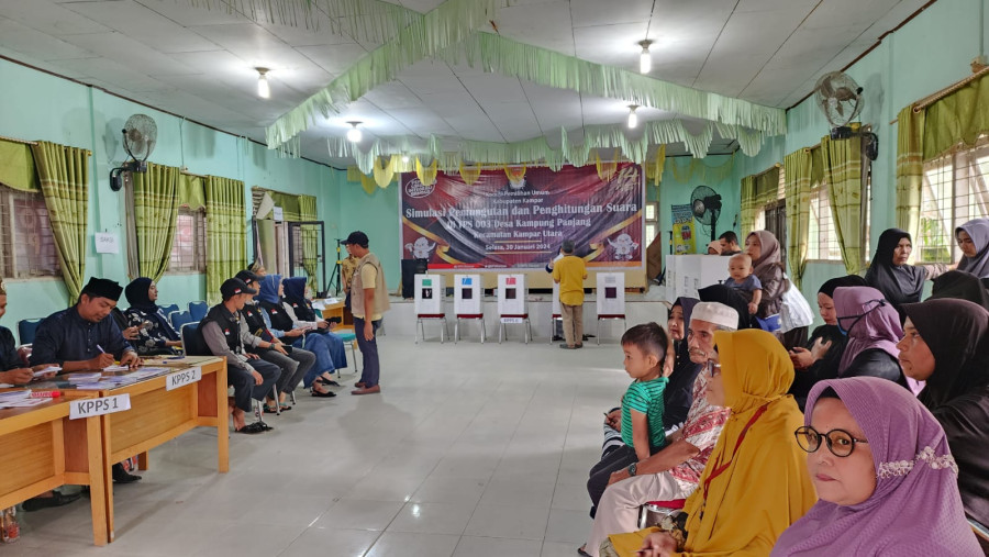 Edukasi Petugas KPPS dan Pemilih, KPU Kampar Gelar Simulasi Pemilu 2024