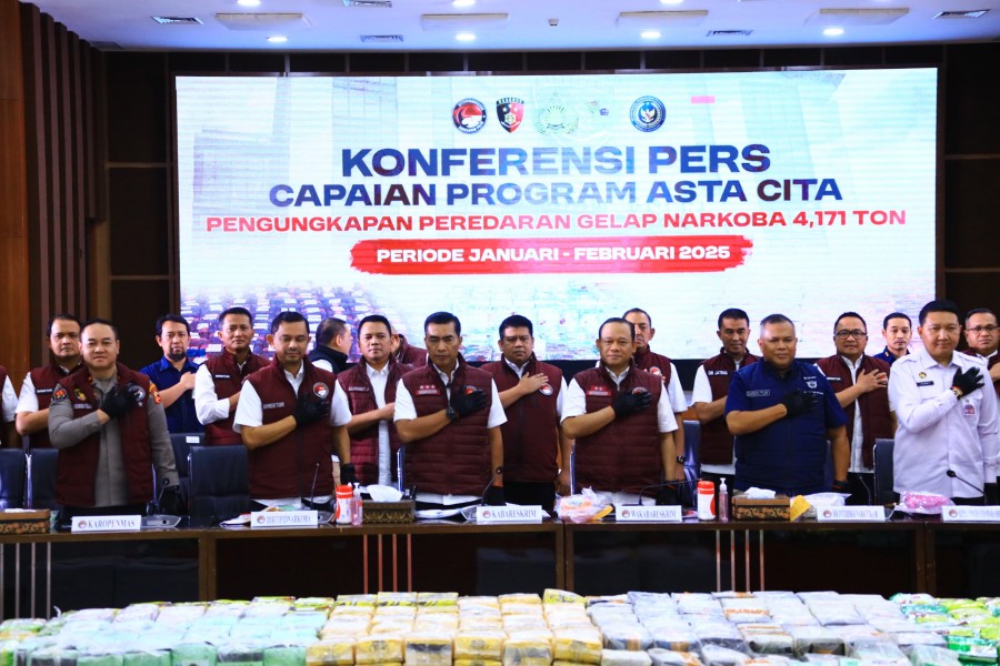 Polri Bongkar 6.881 Kasus Narkoba, 9.586 Tersangka dan 4,1 Ton Barang Bukti Disita