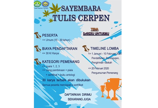 Pusat Rujukan Prodi Pendidikan Bahasa dan Sastra UNRI Taja Lomba Tulis Cerpen Online 2020