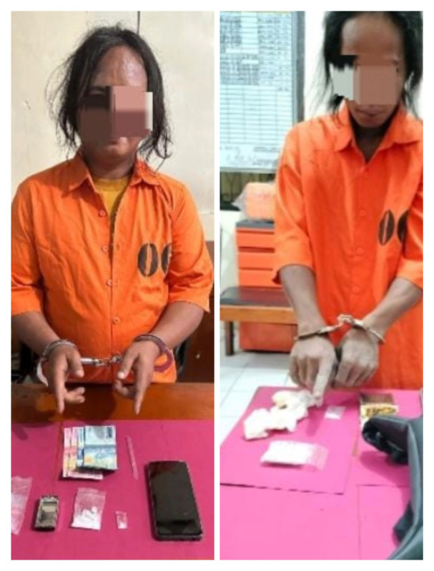 Duo Gondrong Pengedar Narkoba Diciduk Polsek Tapung, 28,76 Sabu Disita