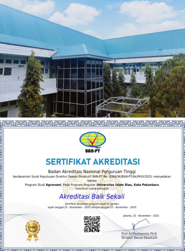 Prodi Magister Agronomi UIR Raih Akreditasi BAIK SEKALI dari BAN-PT