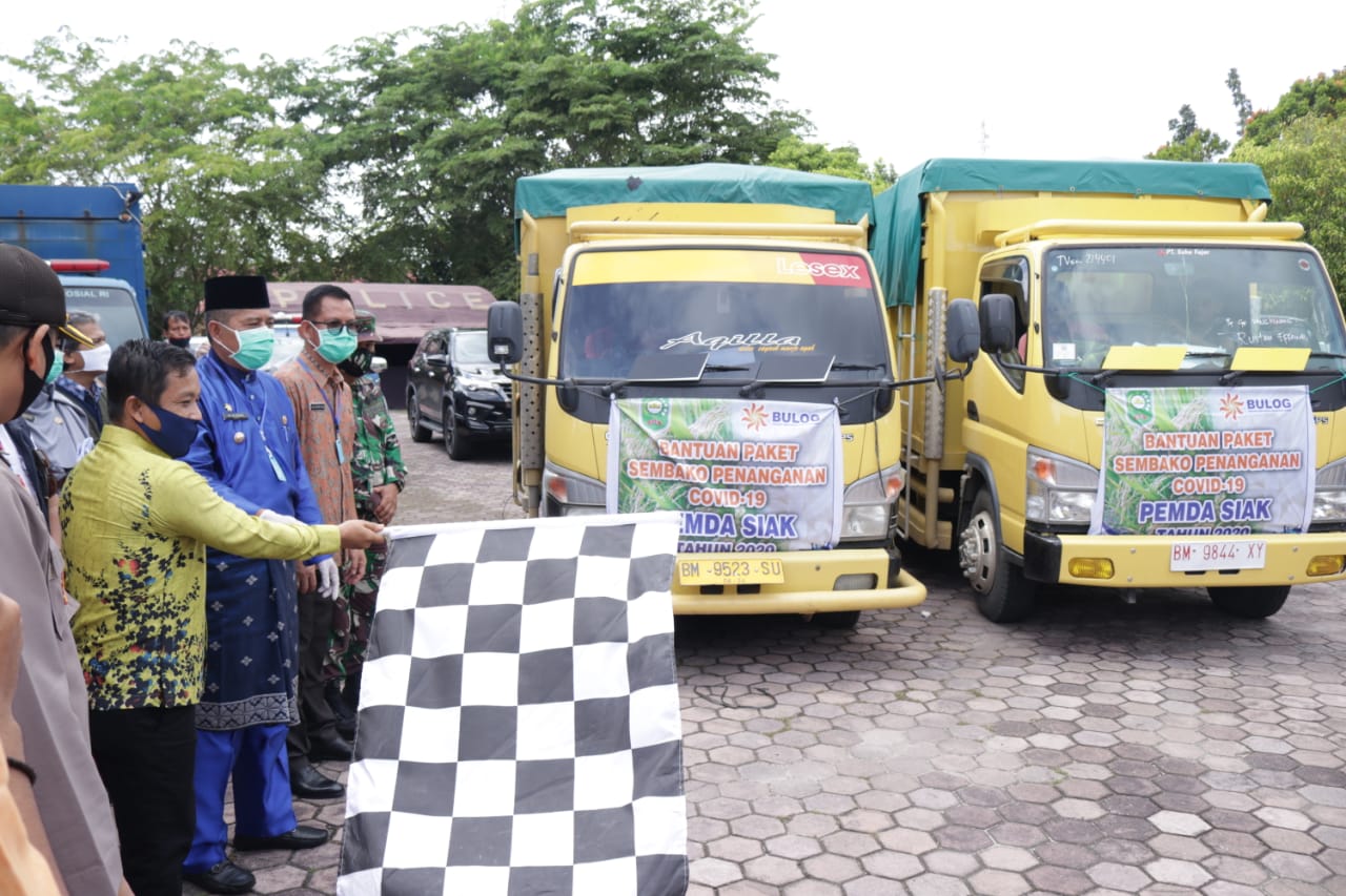 PSBB Diberlakukan, Siak Langsung Salurkan Sembako dan BLT