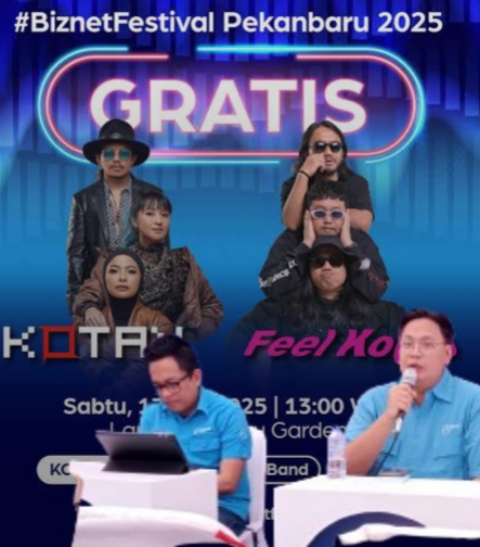 Kota Pekanbaru Gegap Gempita, Biznet Festival 2025 Hadirkan Kotak dan Feel Koplo