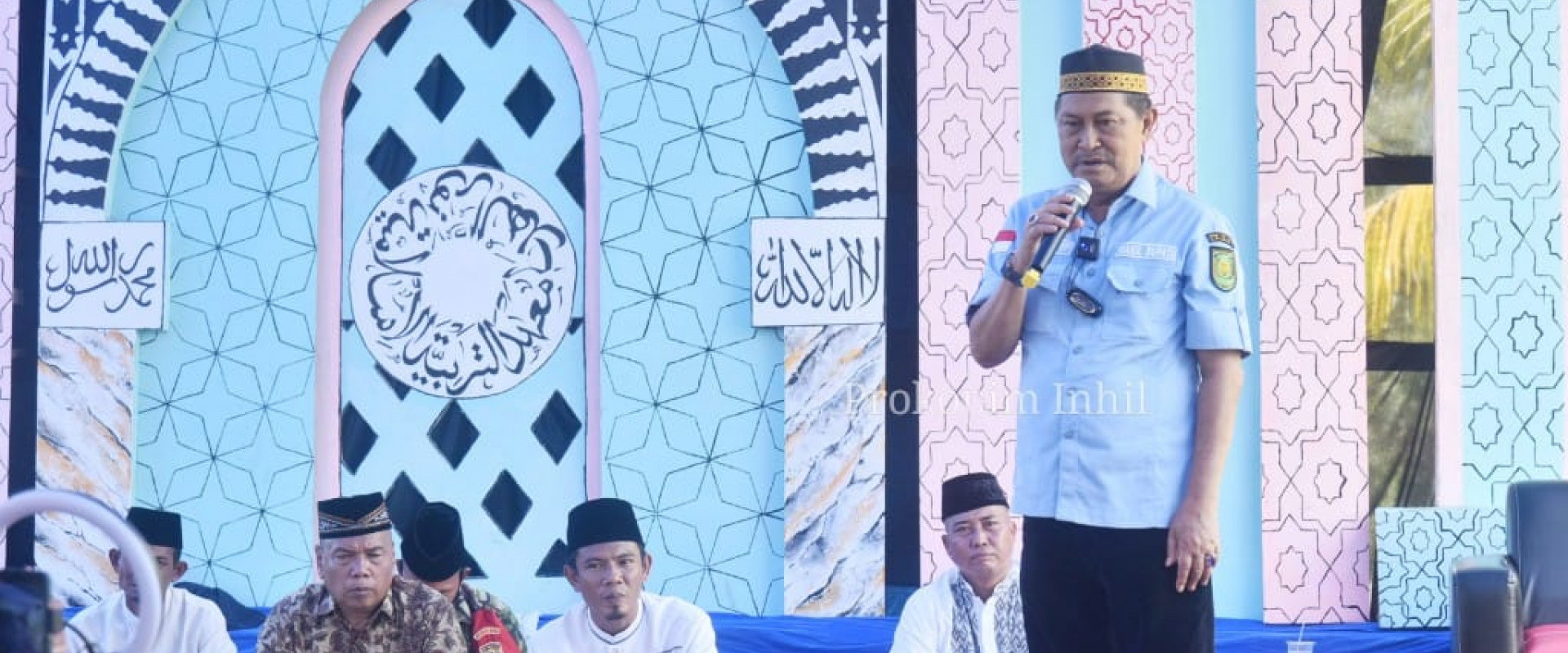 Wabup Inhil Hadiri Peringatan Maulid Nabi Muhammad SAW 1443 H di Sungai Luar