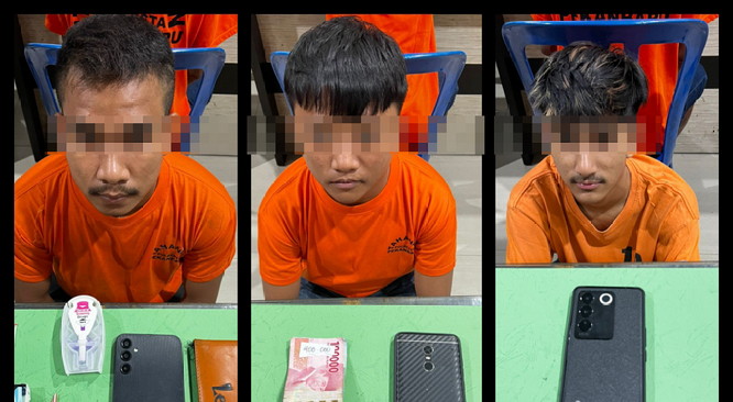 Tiga Remaja Bawa Sabu Diamankan Polresta Pekanbaru di Panger