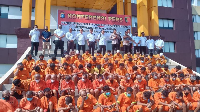 Tindak Cepat, Polda Riau Berhasil Ungkap 145 Kasus Perjudian 