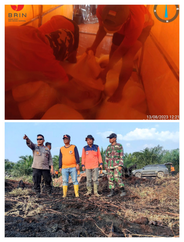 Tim Darat, Water Bombing Hingga  Modifikasi Cuaca Padamkan Karhutla di Inhu