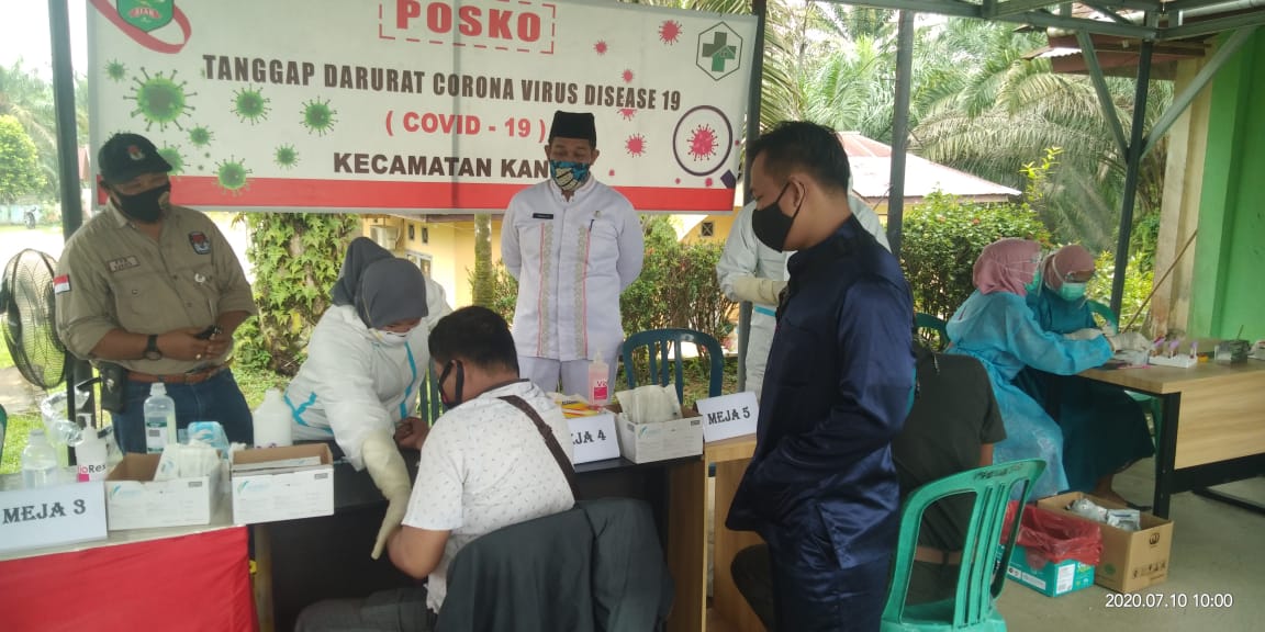 Dinas Kesehatan Siak Lakukan Rapid Test 145 PPDP Kecamatan Kandis