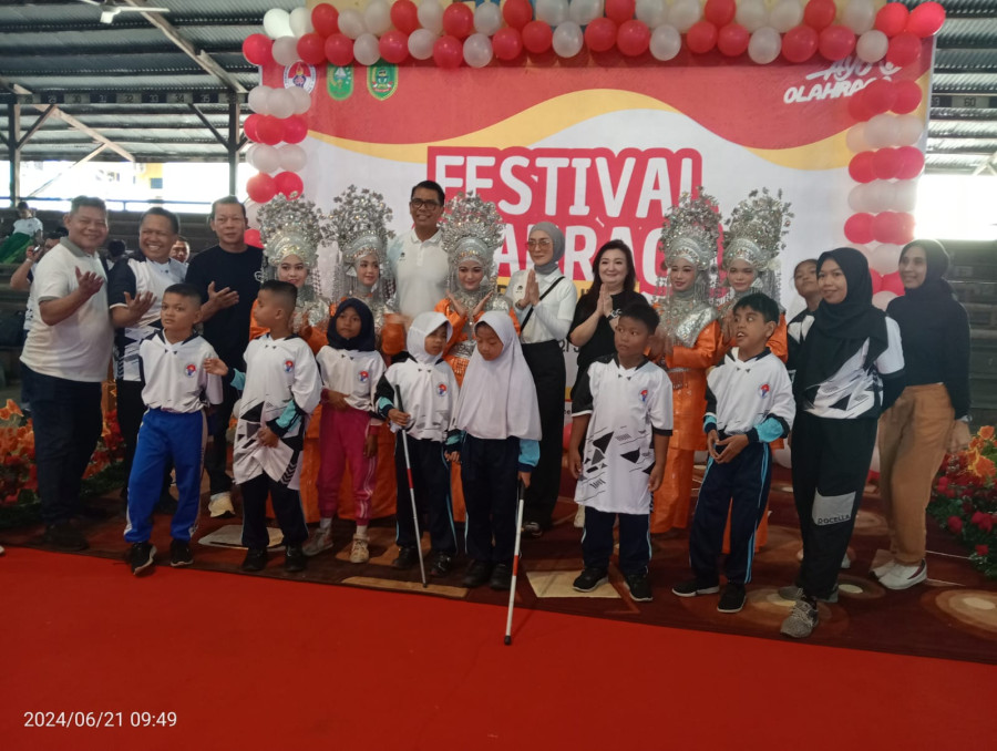 Semangat Siswa Difabel Bersaing di Festival Olahraga Disabilitas Rohil