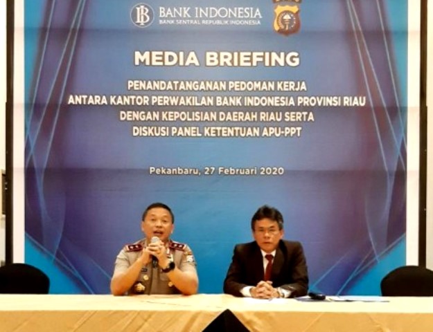 BI Riau dan Polda Riau Teken MoU 4 Pedoman Kerja