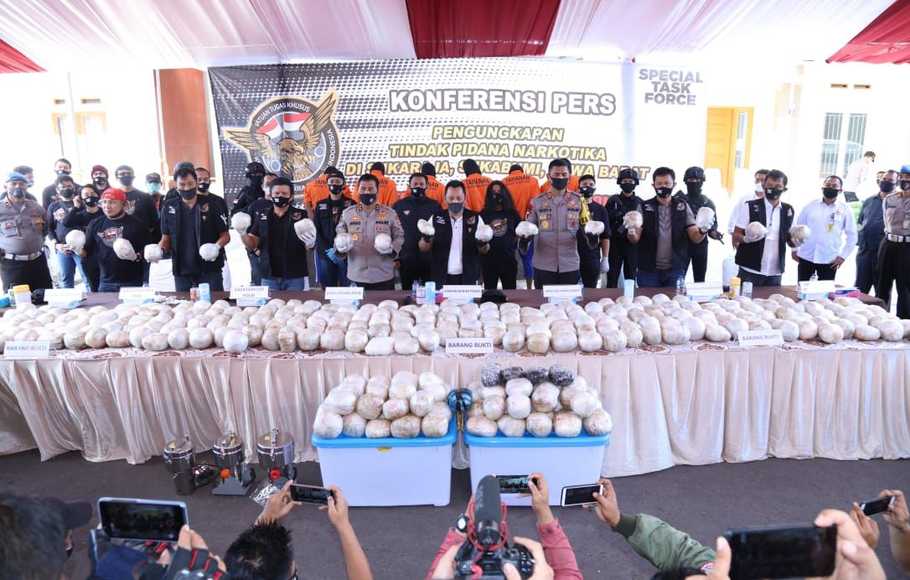 Bareskrim Polri Amankan 402 Kg Sabu di Sukabumi