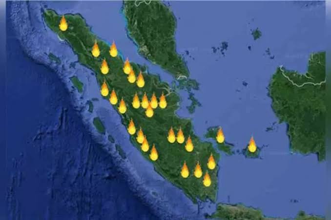 Hari Ini Riau Penyumbang Titik Panas Terbanyak di Sumatera