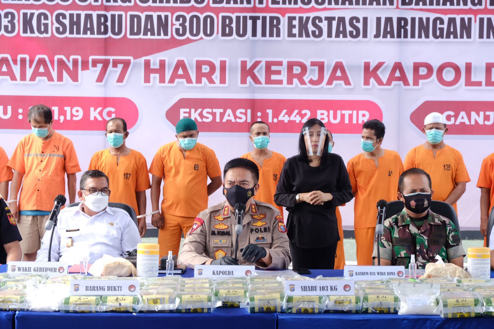 Polda Riau Ringkus 3 Pelaku Narkoba, Satu Diantaranya Oknum Polisi