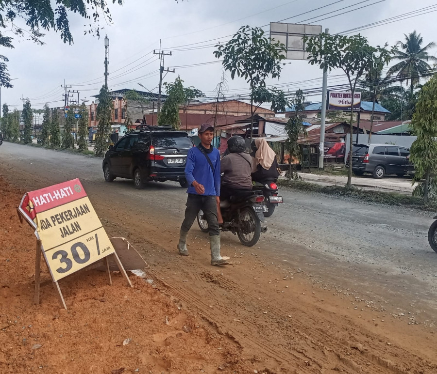 BPJN Riau Mulai Perbaiki 3 Ruas Jalan Rusak di Kubang Raya Kampar