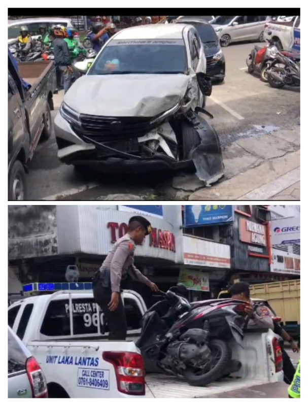 Sopir Mengantuk Sebabkan Kecelakaan Beruntun di Sudirman Pekanbaru
