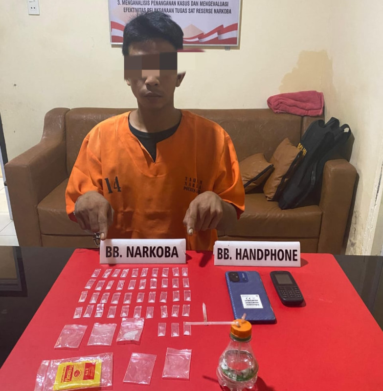 Bekuk Pengedar Sabu di Desa Siabu, Polisi Amankan 44 Sabu Siap Edar