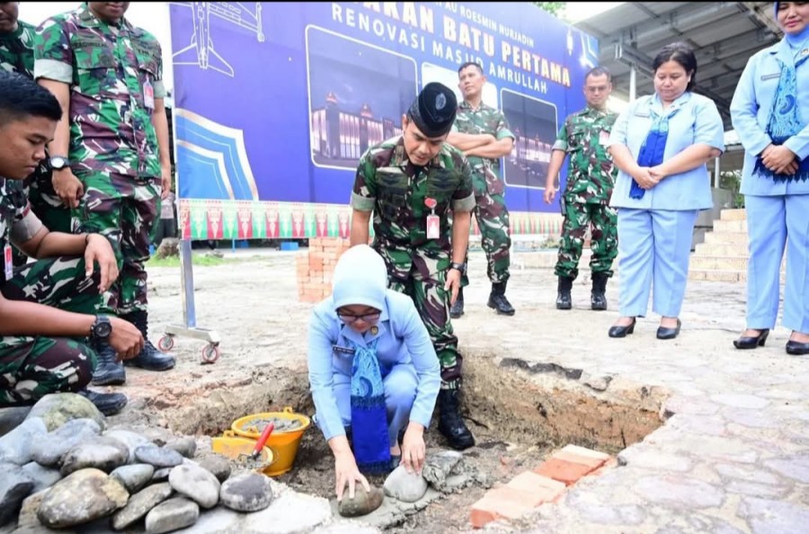 Renovasi Dimulai, Masjid Amrullah di Kawasan Lanud Rsn Dipugar