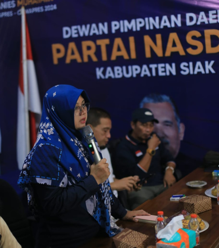 Di Hadapan Pengurus Nasdem, Cabup Siak Dr. Afni Optimis Raih Hasil Terbaik