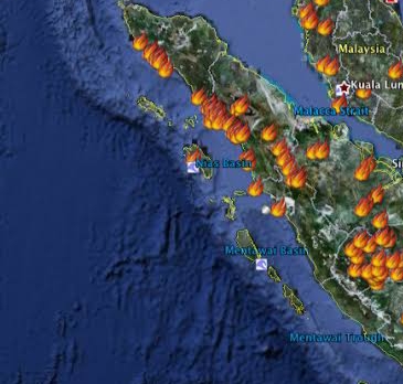 Diguyur Hujan, Sumatera Masih Dikepung Ratusan Titik Panas