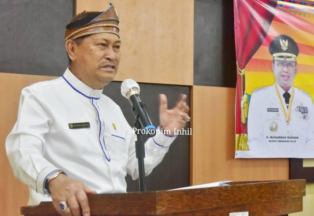 Wabup H.Syamsuddin Uti Buka Diklat Manajemen Kinerja ASN dilingkungan Pemkab Inhil