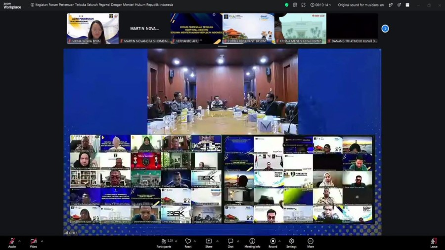 Kemenkum Riau Perkuat Sinergi Lewat Town Hall Meeting Kementerian Hukum