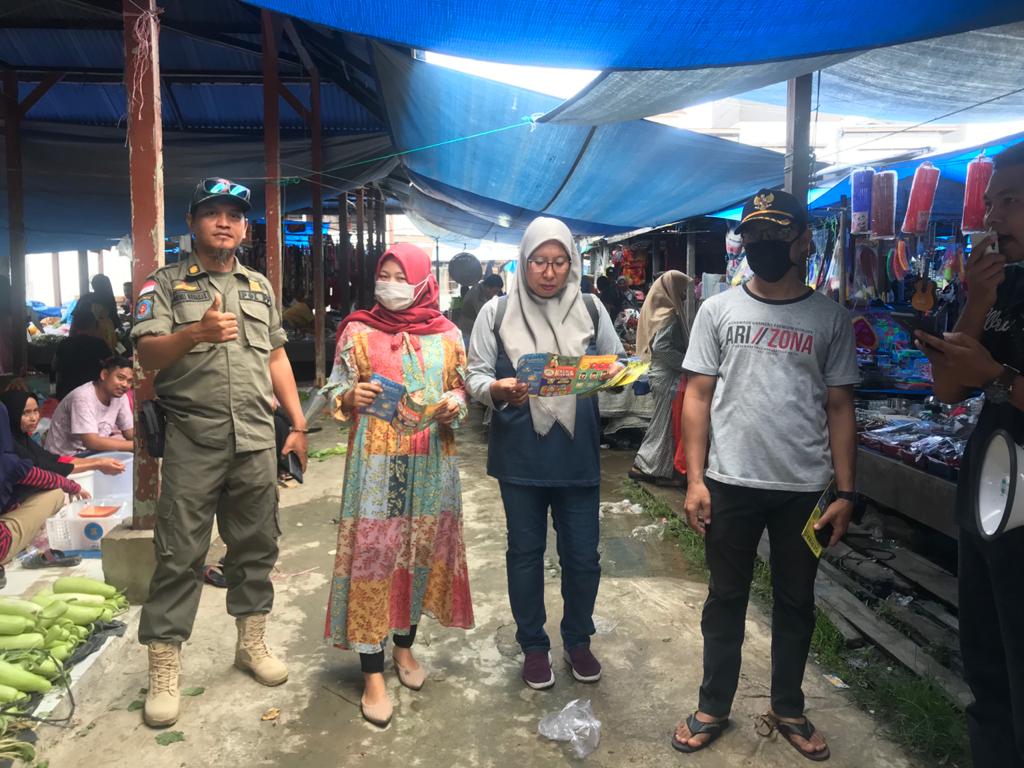 Kunjungi Pasar Minggu, Ini yang Dilakukan Lurah Teluk Meranti 