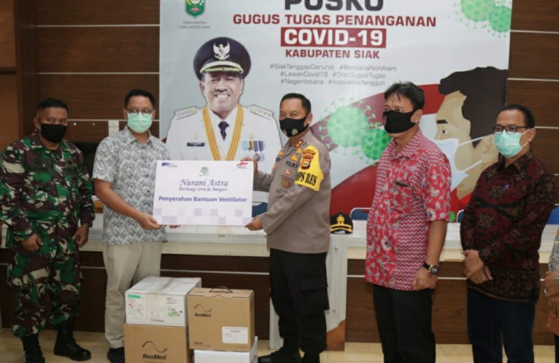 Pemkab Siak Terima Bantuan Ventilator dari PT Kimia Tirta Utama