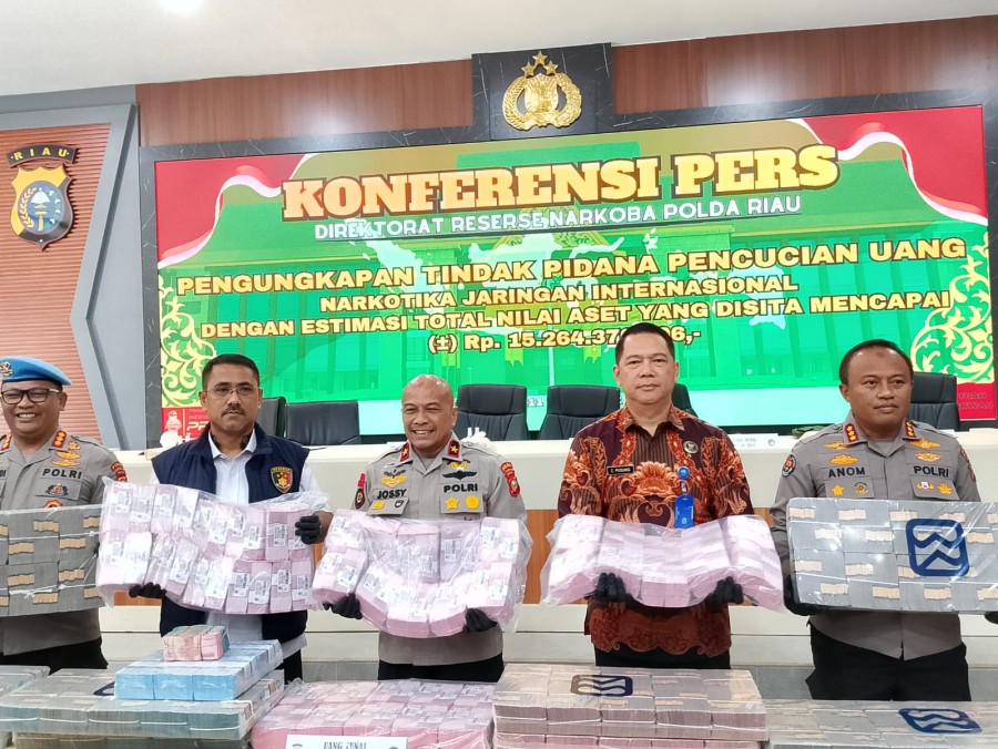 Polda Riau Bongkar Jaringan Narkotika Internasional dan TPPU Rp15,26 M