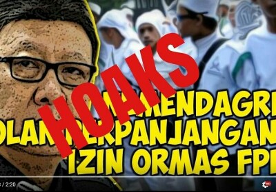 Isu Penolakan Perpanjangan Izin FPI, Kemendagri Tegaskan Hoax