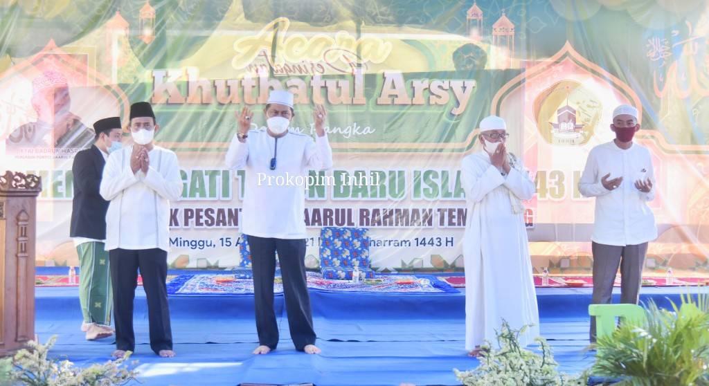 Wabup H.Syamsuddin Uti Hadiri Khutbatul Arsy Ponpes Daarul Rahman Tempuling
