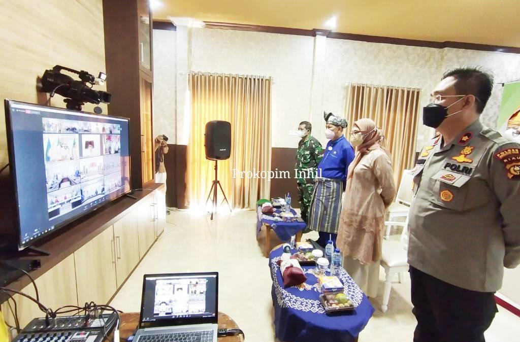 Wabup H.Syamsuddin Uti Ikuti Apel Milad Riau Ke-64 TH 2021 Secara Virtual