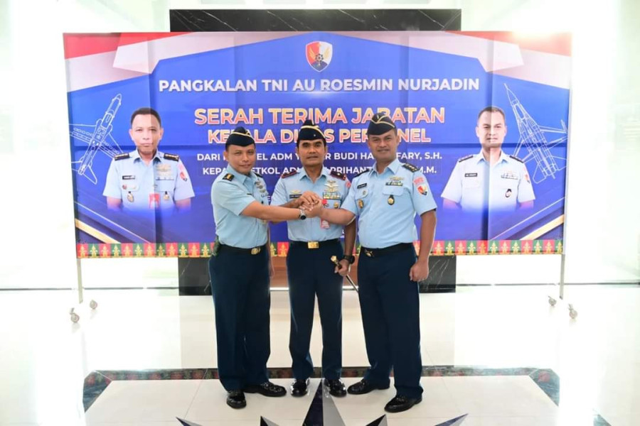 Sertijab, Danlanud Rsn Minta Kadispers Jaga Amanah dengan Tanggung Jawab