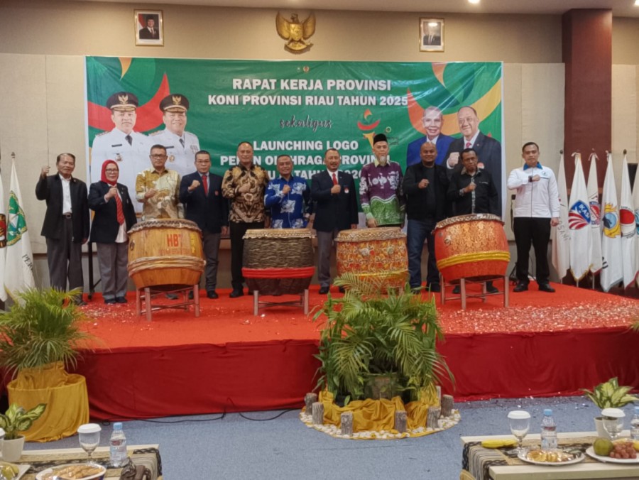 KONI Riau Gelar Raker, Evaluasi Prestasi dan Luncurkan Logo PORPROV XI