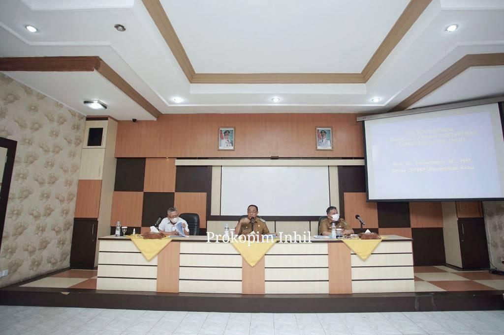Bupati Inhil Pimpin Diskusi Bersama Tim Kooordinasi TKPK Inhil