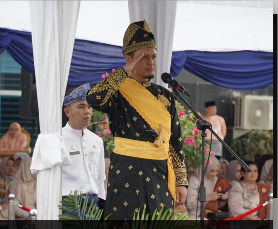 Upacara HUT-241 Pekanbaru, Walikota Agung: Ayo Wujudkan Harapan Marhum Pekan