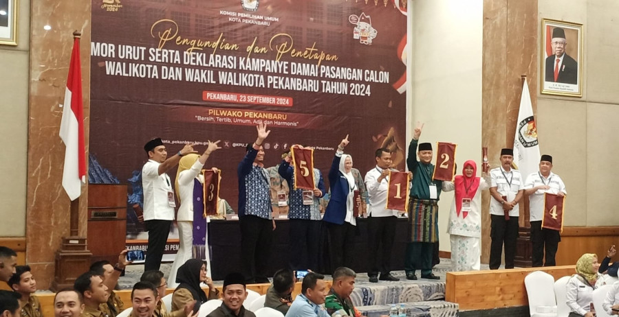 Berikut Nomor Urut Peserta Pilwako Pekanbaru 2024