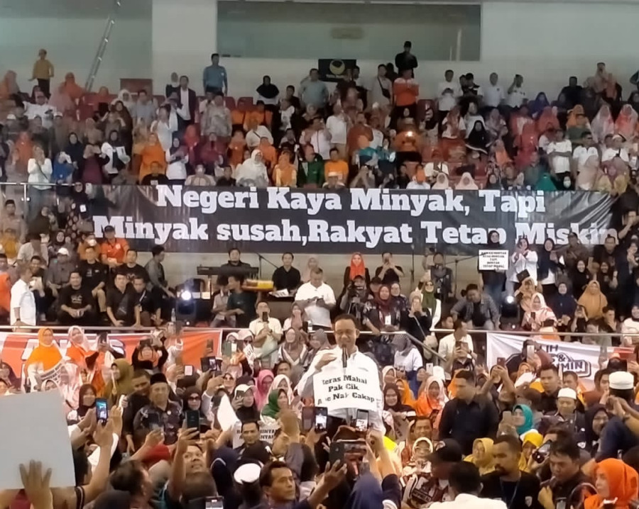 Kedatangan Anies Disambut Teriakan 'Perubahan' di Gelanggang Remaja Pekanbaru