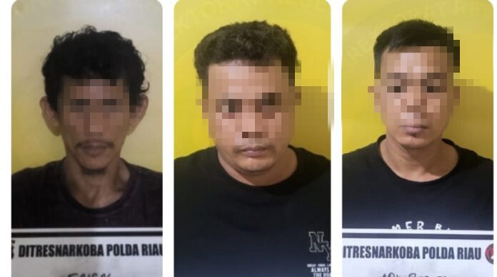 Polda Riau Gulung 3 Pelaku Sabu Bersenjata Api di Siak Hulu