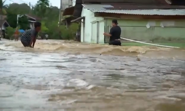 10 Desa di Rohul Dikepung Banjir Air Luapan Sungai Batang Sosa