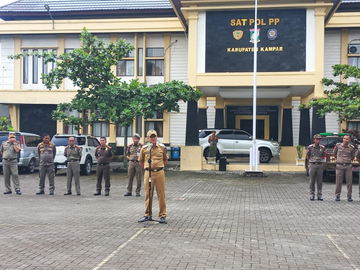 Pj Bupati Kampar Minta Personel Satpol PP Siaga, Responsif dan Tanggap