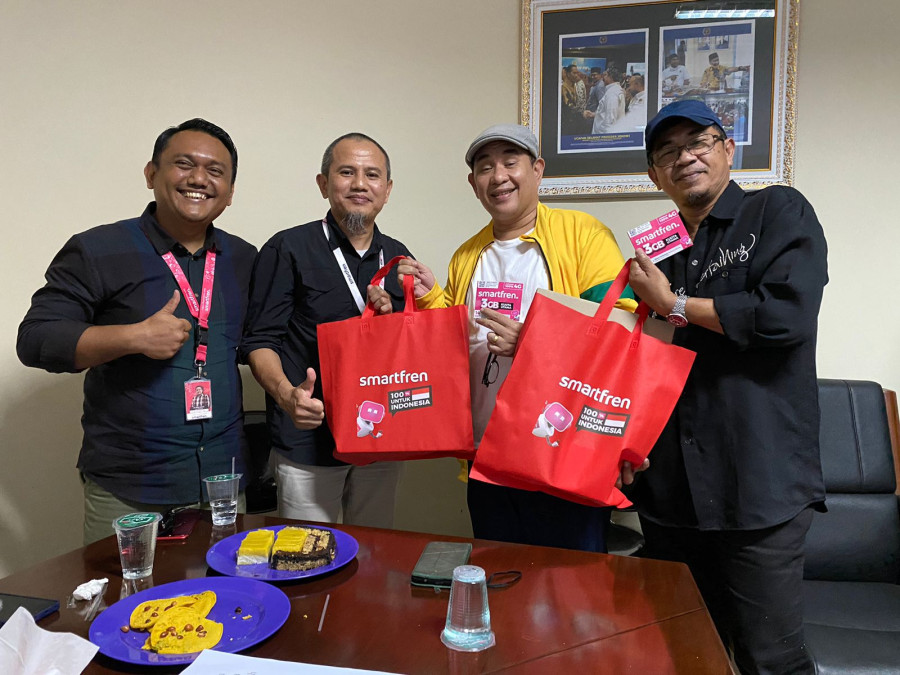 Smartfren  Silaturahmi ke PWI Riau, Berharap Saling Dukung Program