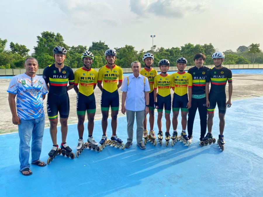 Gubri Syamsuar Tinjau Persiapan Atlet Sepatu Roda BK PON XXI Riau