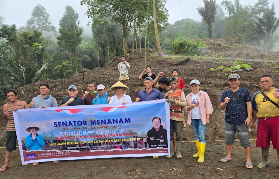 Hijaukan Lokon Empung, Senator SBANL Gaungkan Gerakan Menanam Demi Ketahanan Pangan