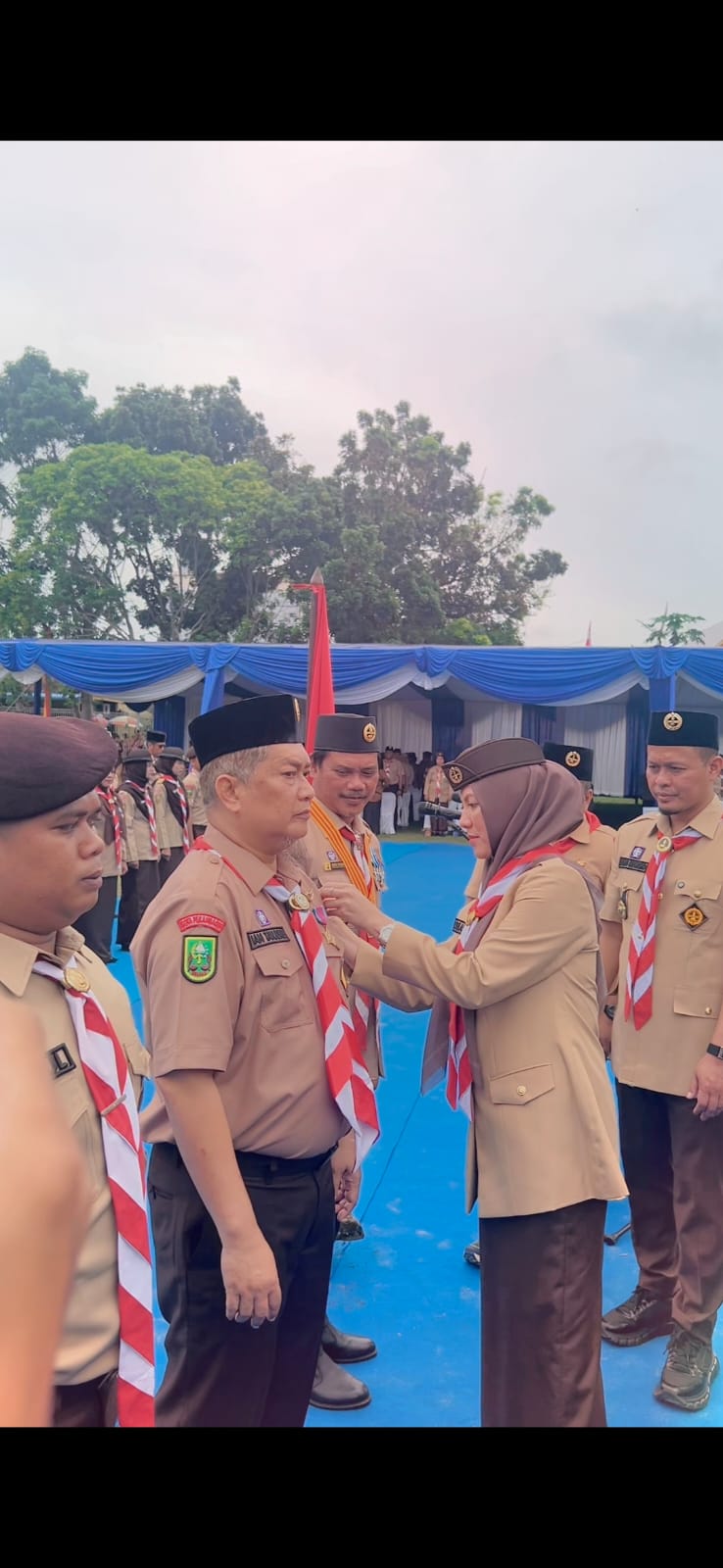 Satgas Pramuka Peduli Pekanbaru Dirikan Dua Posko Bantuan Bencana