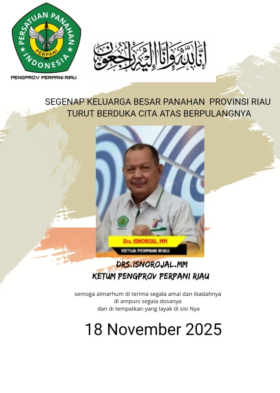 Ketua Pengprov PERPANI Riau Isnorijal Wafat di Usia 60 Tahun