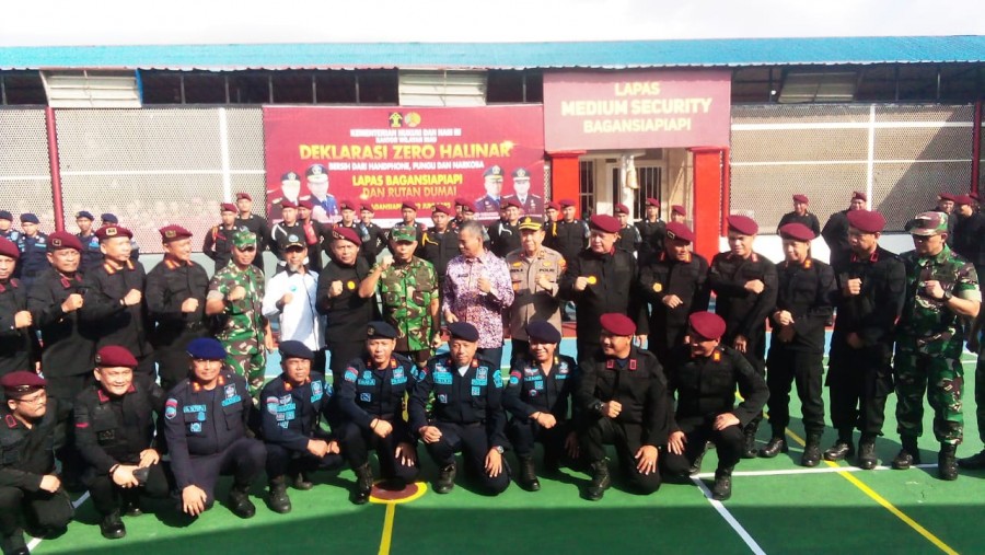 Ciptakan Zero Halinar, Lapas Kelas II B Bagansiapiapi Musnahkan Barang Sitaan Napi